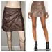 Free People Skirts | Free People Faux Leather Print Skirt 6 | Color: Black/Brown | Size: 6