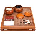 NaoSIn-Ni Go Set with Golden Chestnut Wood Table, 21 X 19Inch GO Game Set 19X19 Grid Layout ＆ 361 GO Stones, 2-Player - Classic Chinese Strategy Board Game