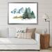 East Urban Home Pine Trees in Mountain Landscape - Painting on Canvas in Green | 35.5 H x 45.5 W x 1.5 D in | Wayfair