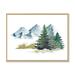 East Urban Home Pine Trees in Mountain Landscape - Painting on Canvas in Green | 13 H x 21 W x 1 D in | Wayfair 8C73F53813834EF586569C7622C09BAD