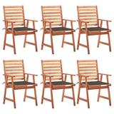 Bayou Breeze Patio Dining Chairs Outdoor Patio Chair w/ Cushions Solid Wood Acacia Wood in Brown | 36.22 H x 22.05 W x 24.41 D in | Wayfair