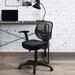 The Twillery Co.® Mobley Curved Mesh Task Chair Upholstered, Nylon in Black | 32.25 H x 26.5 W x 26.5 D in | Wayfair