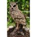 Millwood Pines Lancefield Eagle Owl Perching on Tree Statue Resin/Plastic in Brown | 14.25 H x 7.5 W x 6.5 D in | Wayfair