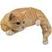 Winston Porter Tabby Cat Figurine Resin in Brown/White | 8.5 H x 13.25 W x 7.75 D in | Wayfair FBF7FDFD04514FBD9B40D879E6562046