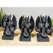 Trinx Andranik Three Wise Dragons See Hear Speak Figurine Set Resin in Black | 3.5 H x 2.25 W x 2.25 D in | Wayfair