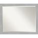 Rosdorf Park Desmund Plastic Framed Wall Mounted Accent Mirror in Silver Plastic | 24.5 H x 30.5 W x 1 D in | Wayfair