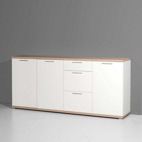 Wohnzimmer Sideboard aus Spanplatte Eiche Nachbildung