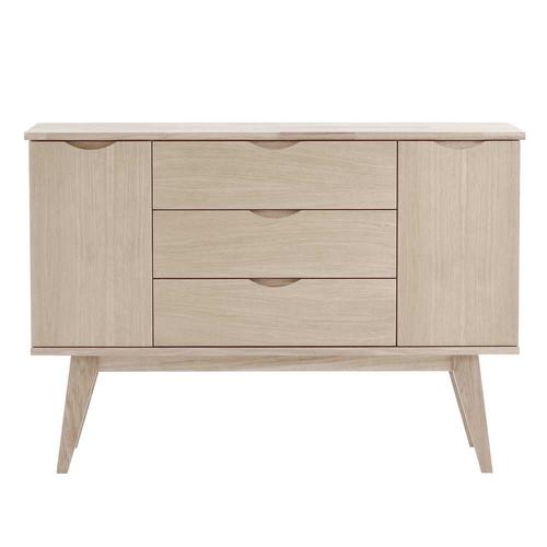 Wohnzimmer Sideboard in Eiche White Wash 85 cm hoch