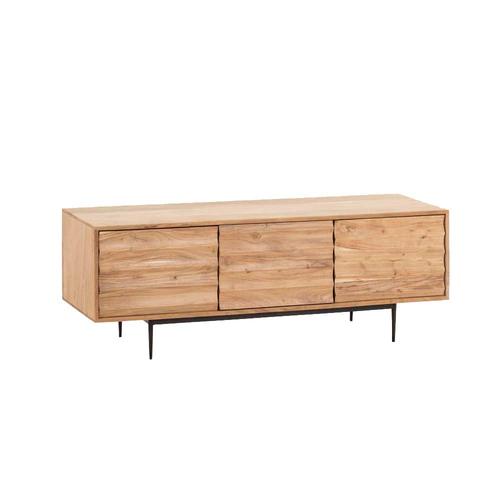 TV Sideboard aus Akazie Massivholz 50 cm hoch