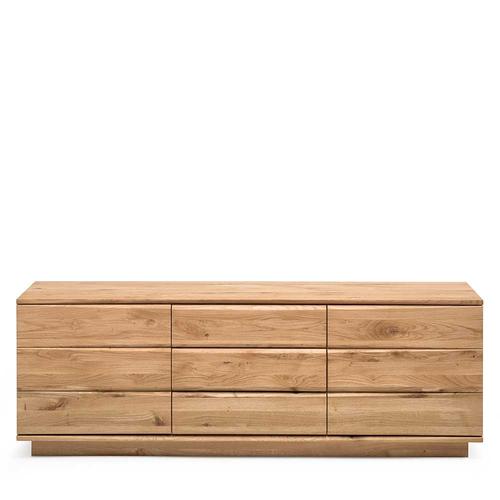 Schubladen Sideboard aus Eiche Massivholz 180 cm breit