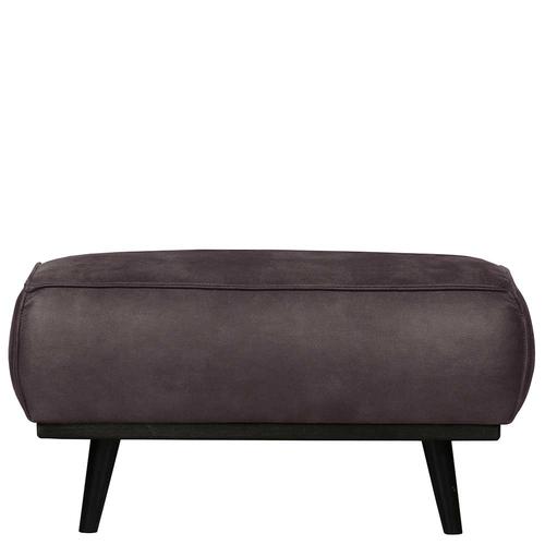 Hocker in Grau Recyclingleder 80 cm breit