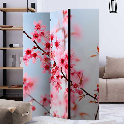 Paravent blickdicht im asiatischen Stil Kirschblüte Motiv
