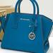 Michael Kors Bags | Michael Kors Avril Small Leather Top-Zip Satchel Lagoon Color | Color: Blue/Silver | Size: Small