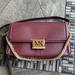 Michael Kors Bags | Michael Kors Sonia Medium Leather Shoulder Bag Merlot | Color: Gold/Purple | Size: Medium