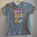 Nike Shirts & Tops | Girls Nike Short Sleeve Top | Color: Gray | Size: Lg