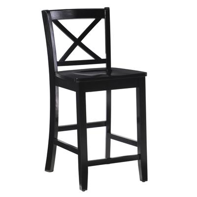 Ballymore X Back Counter Stool by Linon Home Décor in Black