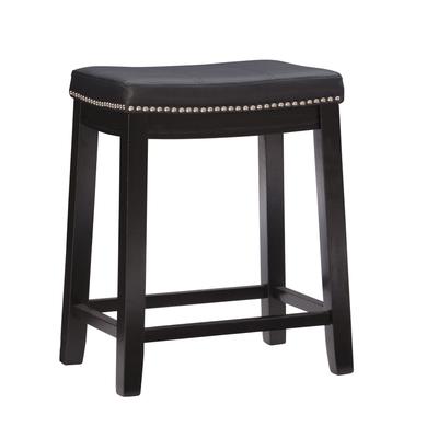Crowell BLACK COUNTER STOOL by Linon Home Décor in Black