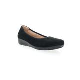 Women's Yara Leather Slip On Flat by Propet in Black Suede (Size 12 M)