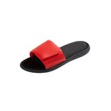 Extra Wide Width Men's Memory Foam Adjustable Strap Closure Slide by KingSize in Red (Size 14 EW)