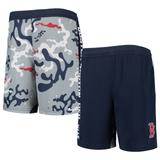 Youth Navy Boston Red Sox Camo Newsies Active Shorts