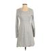 Rolla Coster Casual Dress - A-Line: Gray Solid Dresses - Women's Size Small