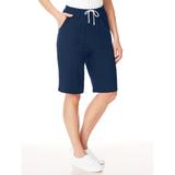 Blair Women's Knit Drawstring Sport Shorts - Blue - PL - Petite