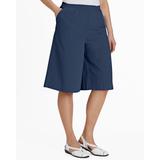 Blair Women's Crinkle Calcutta Cloth Split Skirt - Blue - P2XL - Petite