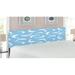 East Urban Home Sea Animals King Panel Headboard Upholstered/Metal/Polyester in Blue/White | 78.6 H x 83 W x 3 D in | Wayfair
