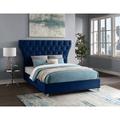 House of Hampton® Dympha Velvet Bed Upholstered/Velvet in Blue | 60 H x 79 W x 87.5 D in | Wayfair E2BC4DF588CF4B7EA08C1918A41A6F0F