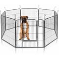 Enclos pour chien 80x80 cm - Modulaire - 8 panneaux - Parc pour chiots - Chenil pour chiens - Puppy