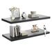 Latitude Run® Floating Shelf w/ Invisible Wall Mount Bracket Wood in White/Black | 2 H x 36 W x 12.75 D in | Wayfair