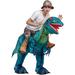 The Holiday Aisle® Dinosaur Inflatable Costume Polyester in Blue/Green | 42 H x 23 W x 81 D in | Wayfair 9AB76D57A94147248110606039FC054C