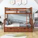 Harriet Bee Twin Over Full Wooden Bunk Bed w/ 2 Drawers in Brown | 67 H x 57 W x 79.5 D in | Wayfair DC411CE0E1824AFA8CB3EB64F5B3A527