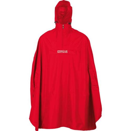 PRO-X ELEMENTS Herren Regenponcho PASOFINO Rad-Poncho mit Armdurchgriffen, Größe XS/S in ROT