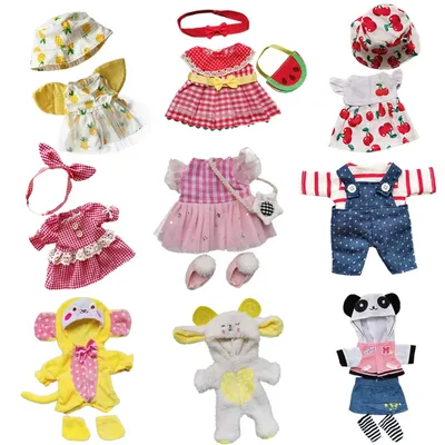 Doll Clothes Fit 25cm Baby Doll Accessories 1/6 BJD Doll New Born Doll Outfits Cute Dress Headwear