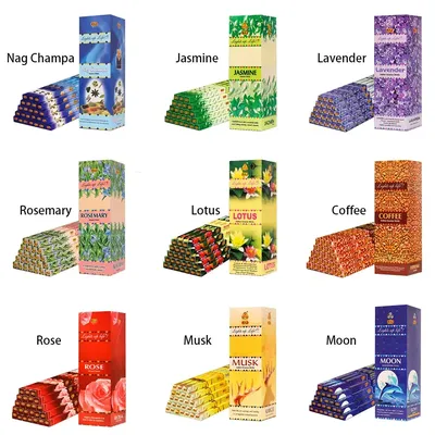 YXY Twenty Kinds Indian Incense Sticks 10/25 Tubes Nag Champa Lavender White Sage Stick Incenses