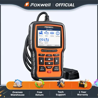 FOXWELL NT510 Elite OBD2 Scanner All System Scan Code Reader Active Test ECU Coding OBD OBD2 Car