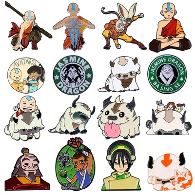 Cartoon Anime Avatar Appa Enamel Pin Cute Anime Badges Brooch for Clothes Backpack Hat Fashion