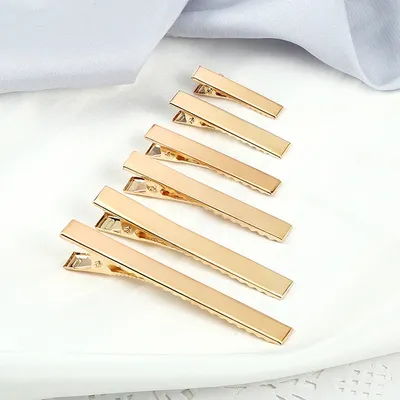 30Pcs/Set Gold Silver Color Hair Clip Basic Shiny Metal Alligator Hairpins DIY Hair Accessories For