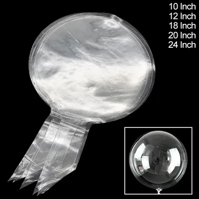 10pcs 10-24inch Transparent Bobo Bubble Balloon Clear Inflatable Air Helium Globos Wedding Birthday
