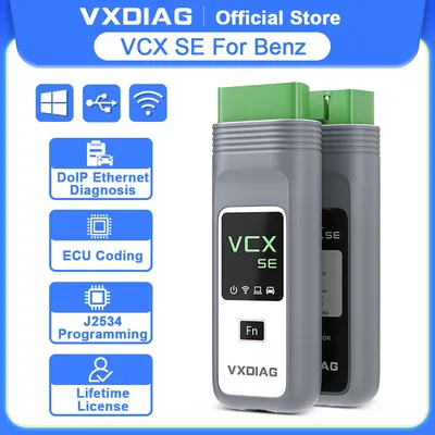 VXDIAG VCX SE for Mercedes OBD2 Diagnostic Tool VCX VX800 for Benz MB Star C6 Car Scanner ECU Coding J2534 Programming DoIP