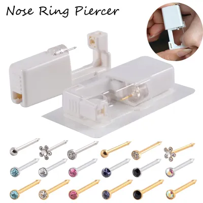 1 Unit Gem Nose Studs Piercing Gun Piercer Disposable Safe Sterile Piercing Unit Tool Machine Kit