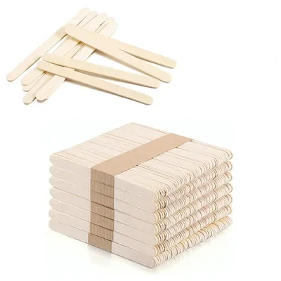 50pcs Popsicle Sticks Pure Natural Wooden Pop Wood Hand Crafts Art Ice Cream Sticks Popsicle