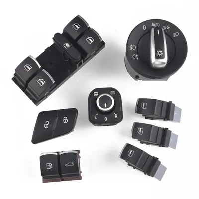 8pcs/lot Window Headlight Auto Mirror Tailgate Fuel Door Switch For VW Passat B6 Tiguan 3C0962125B
