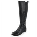 Michael Kors Shoes | Michael Kors Arley Black Leather Knee High Riding Boot Size 6m | Color: Black | Size: 6