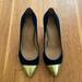J. Crew Shoes | J.Crew Gold Toe Black Heels | Color: Black | Size: 10
