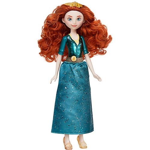 Disney Prinzessin Schimmerglanz Merida Puppe, Modepuppe mit Rock und A dunkelblau