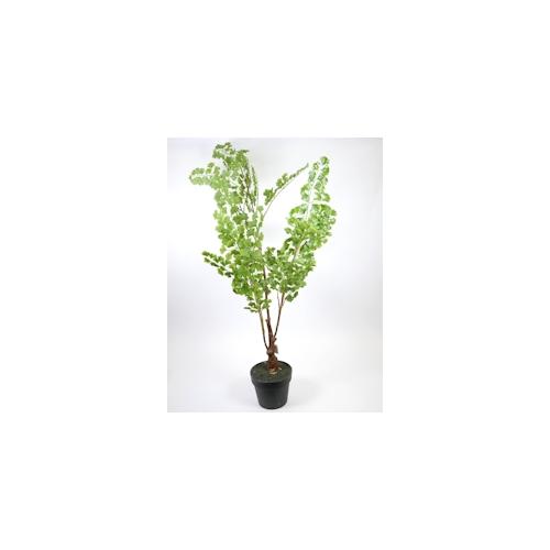 Kunstpflanze Topfpflanze Zimmerpflanze Künstlich Gingko grün H 110 cm
