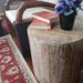 Reclaimed Wood round Cylindrical shaped 18 inch Side table, Accent Table, End Table or Plant Stand.