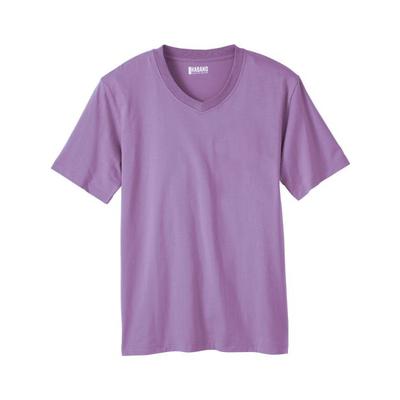 Haband Mens V-Neck Affordabili-Tee Shirt, Light Purple, Size XL